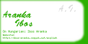 aranka ibos business card